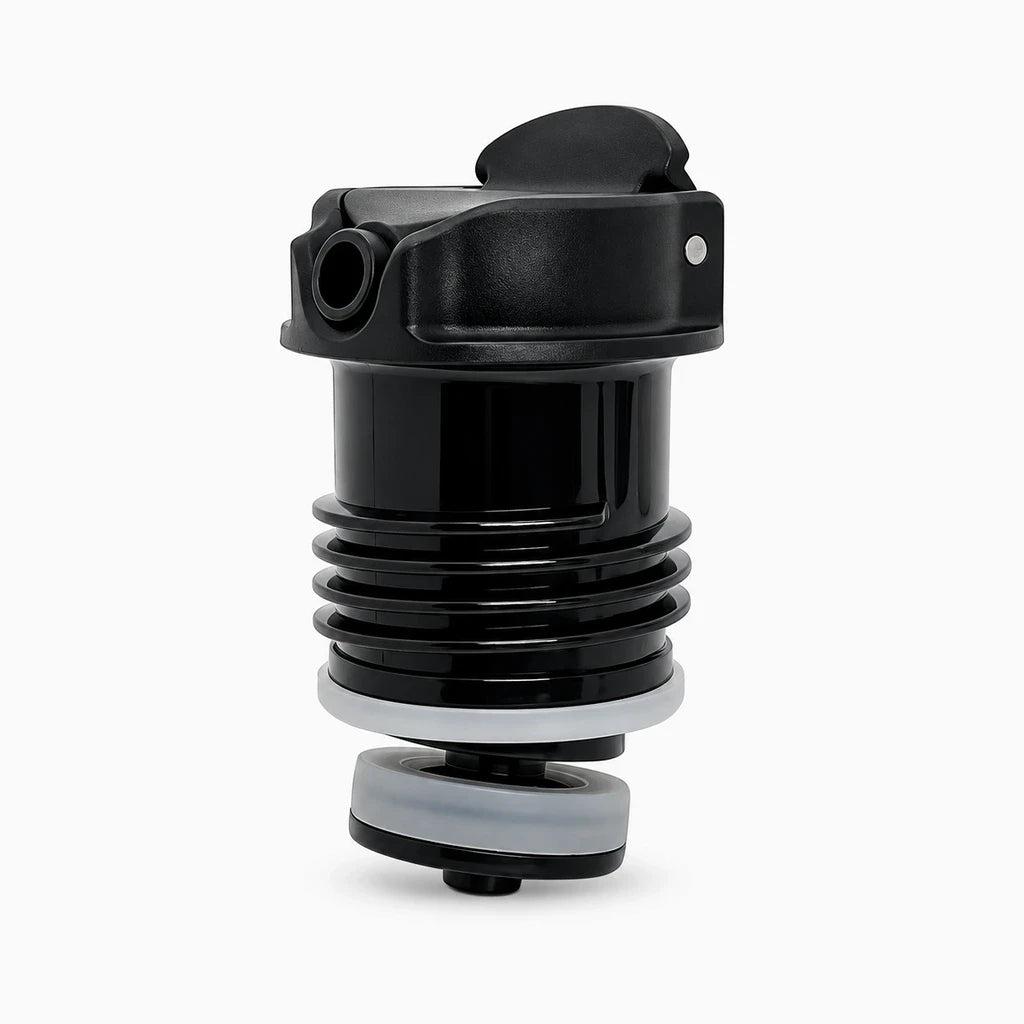 Bouchon thermos noir avec filetage universel compatible bouteilles isothermes 940 ml à 2,3 L