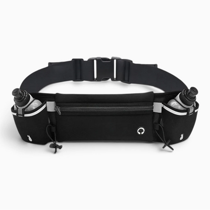 Poche de rangement intégrée sur ceinture pour gourde, sangle élastique réglable