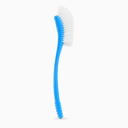 Goupillon gourde à tête incurvée et poils nylon fermes, coloris bleu