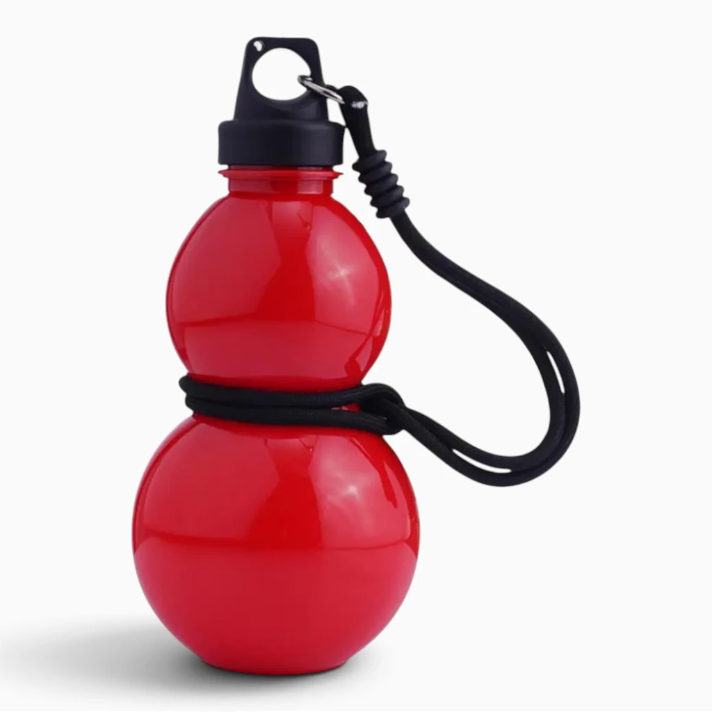 Gourde 750ml avec corde de taille, vue de face