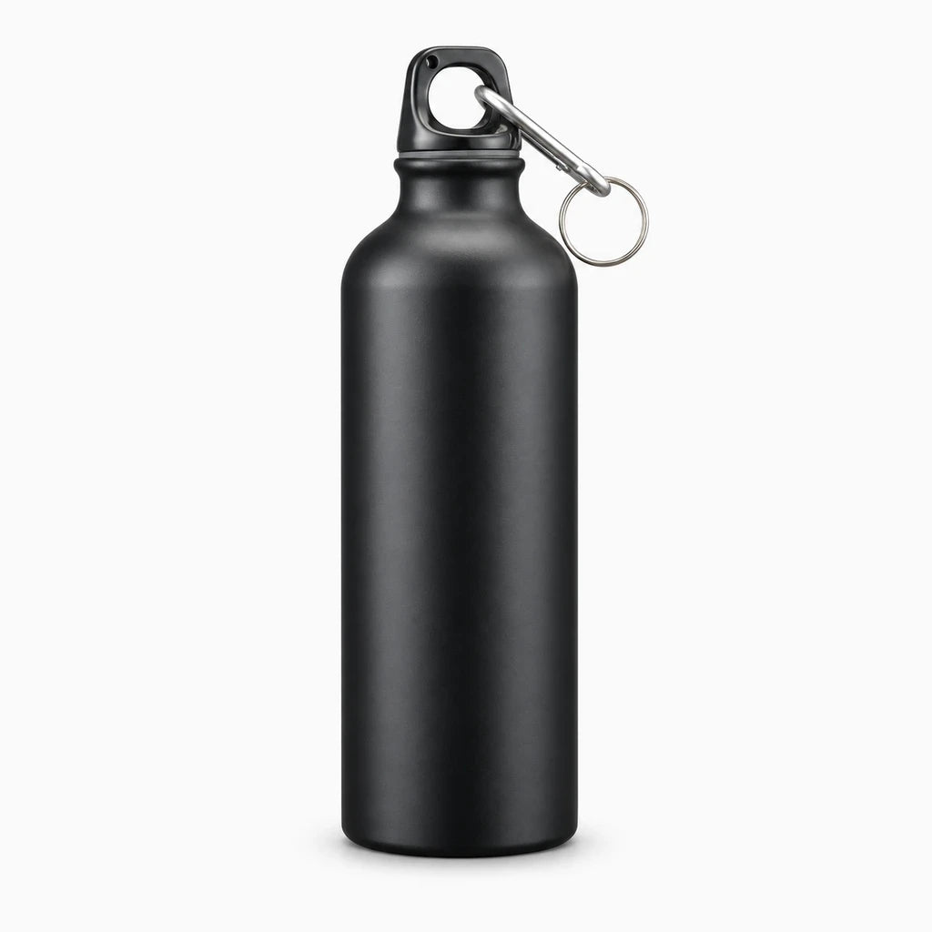 Gourde alu 500 ml avec mousqueton de fixation rapide sur anneau