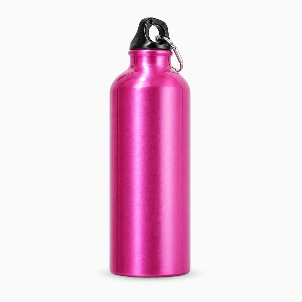 Bouteille aluminium compacte noir mat pour activités sportives