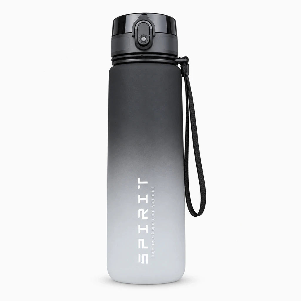 Gourde anti fuite rouge d'un litre, format ergonomique pour la prise en main