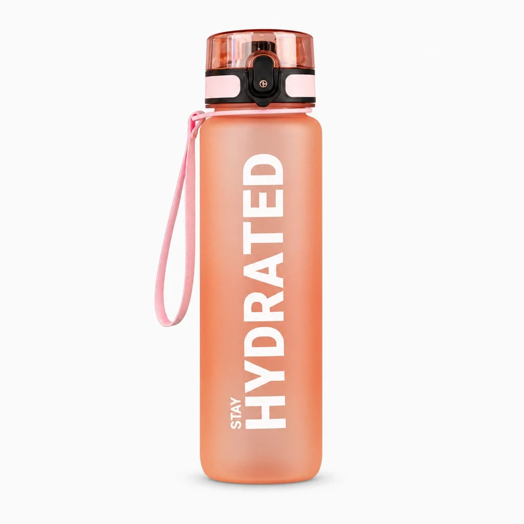 Gourde portable corail écologique, design compact pour sac à dos et déplacements quotidiens