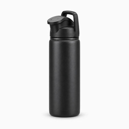 Bouteille en acier inoxydable avec design épuré, parfaite pour randonnées, trajets à vélo et aventures en plein air