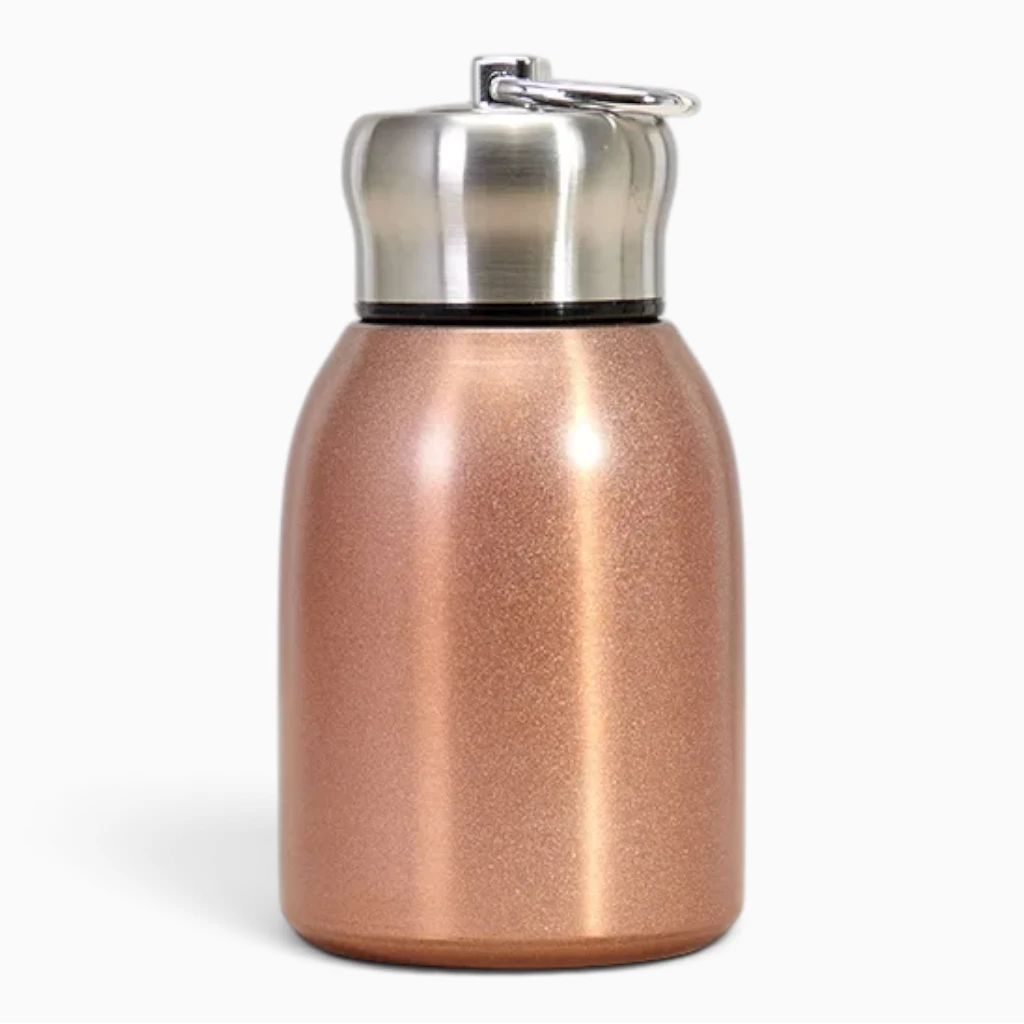 Gourde thermos femme de faible contenance avec poignée de transport