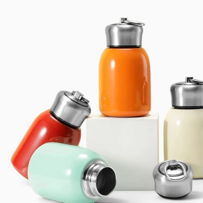 Gourde thermos femme ultracompacte en acier inoxydable robuste