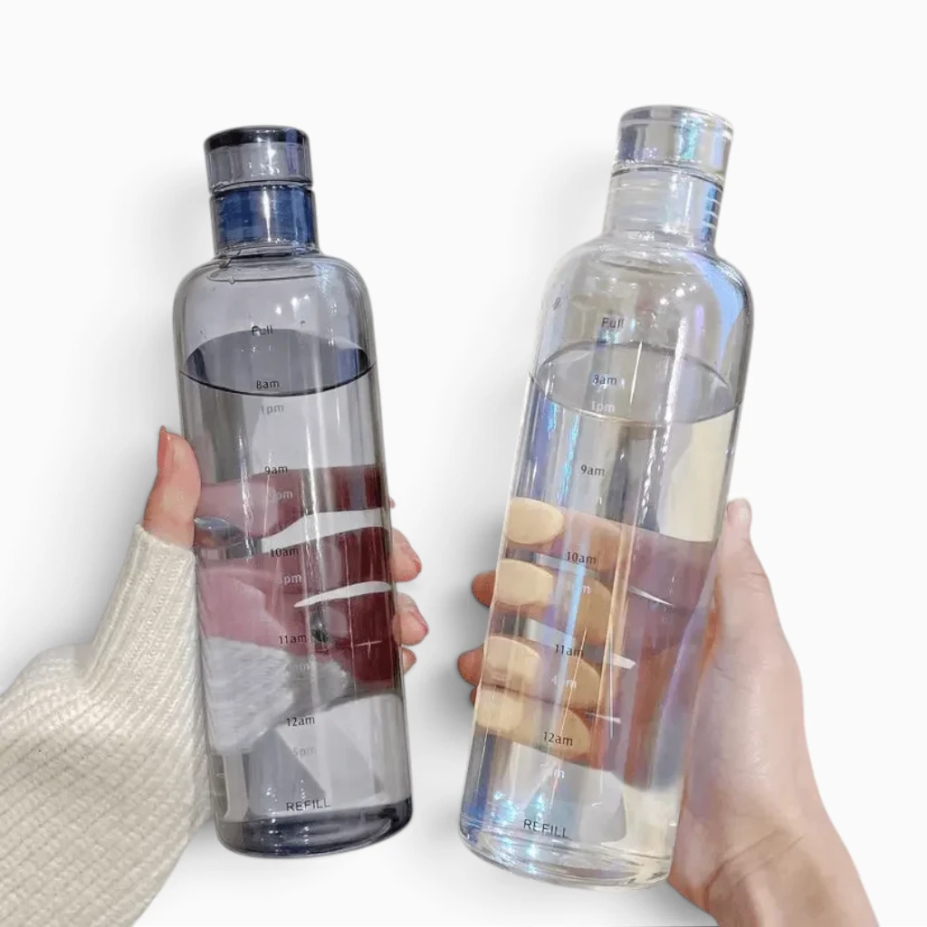 Gourde compact avec graduations temporelles pour activités