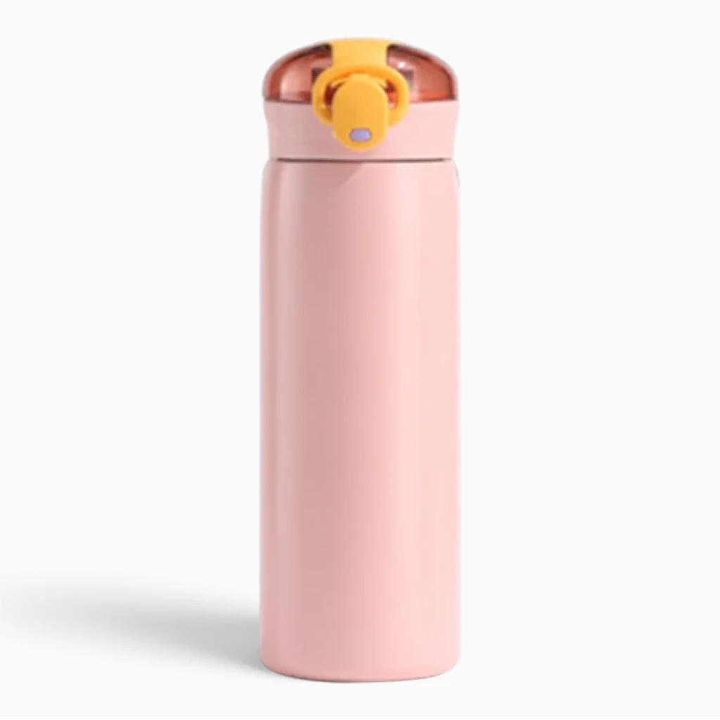 Bouteille thermique inox isotherme de 460 ml dotée d'une paille intégrée