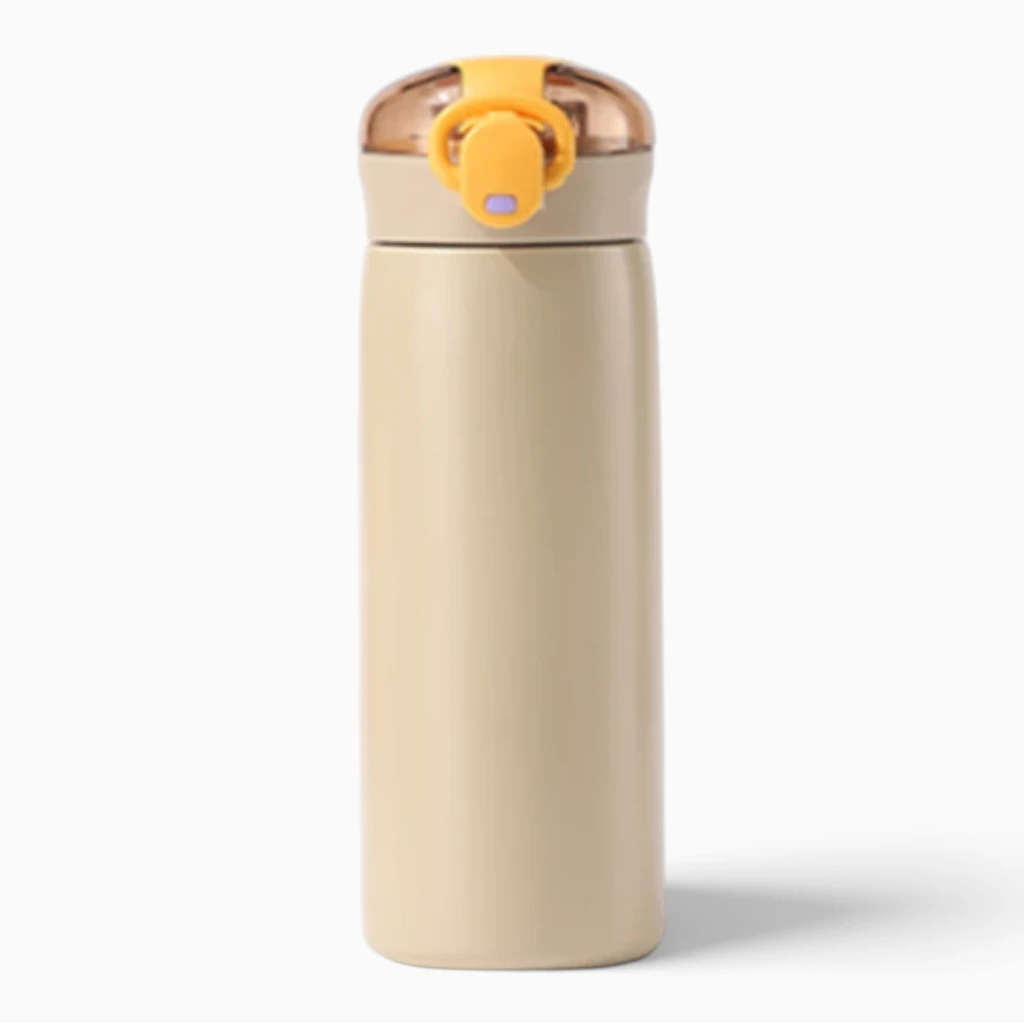 Gourdes isothermes inox empilées, montrant la qualité de la double paroi
