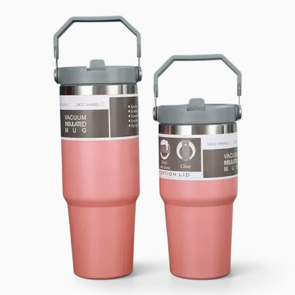 Gourde isotherme paille 20oz en acier inoxydable avec paille intégrée