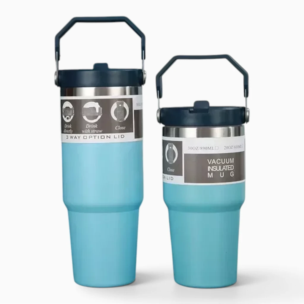 Gourde paille isotherme trajet quotidien transports commun