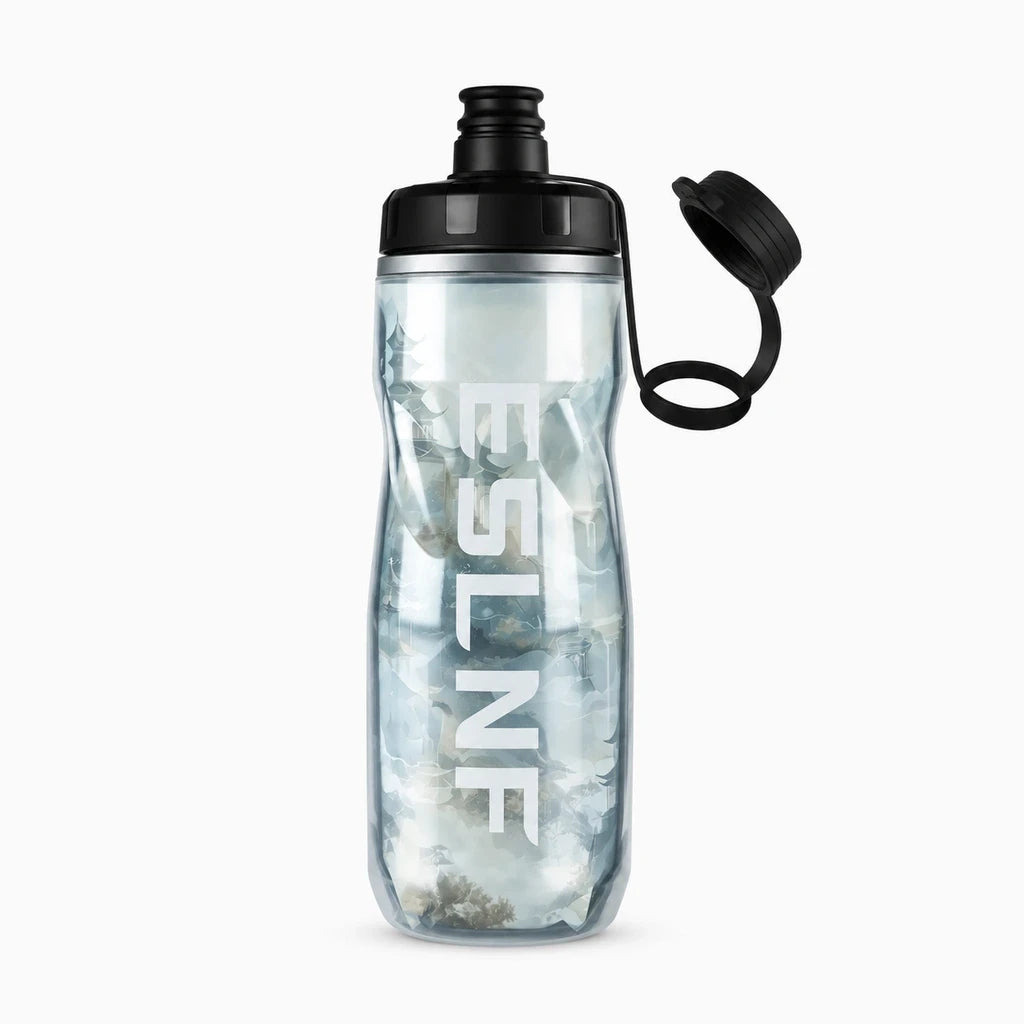 Gourde isotherme sport 610 ml en plastique PP5 avec paroi isolante, idéale pour le cyclisme