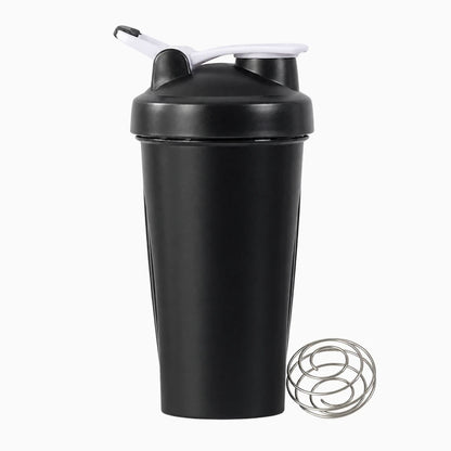 Bouteille shaker compact 20 oz noir uni idéale pour le sport et l'entraînement