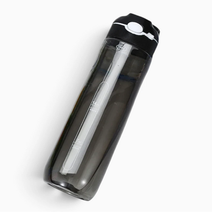 Gourde avec paille amovible, design ergonomique pour boire en marchant ou en randonnée