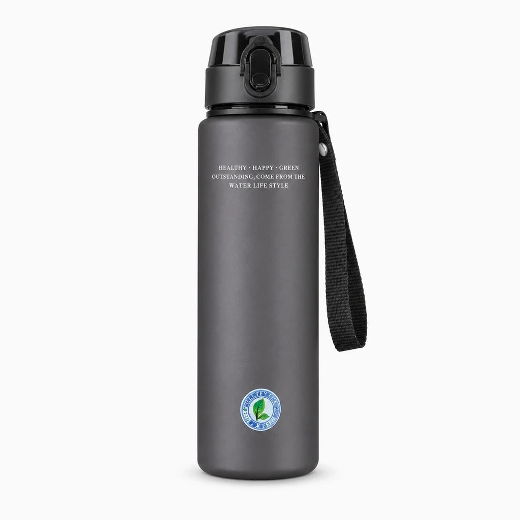 Gourde compacte 400 ml avec bouchon anti-fuite, coloris gris pour le sport
