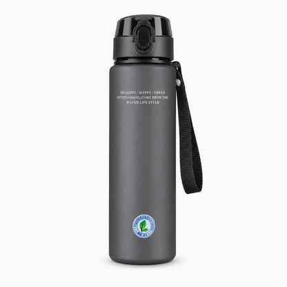 Gourde compacte 400 ml avec bouchon anti-fuite, coloris gris pour le sport