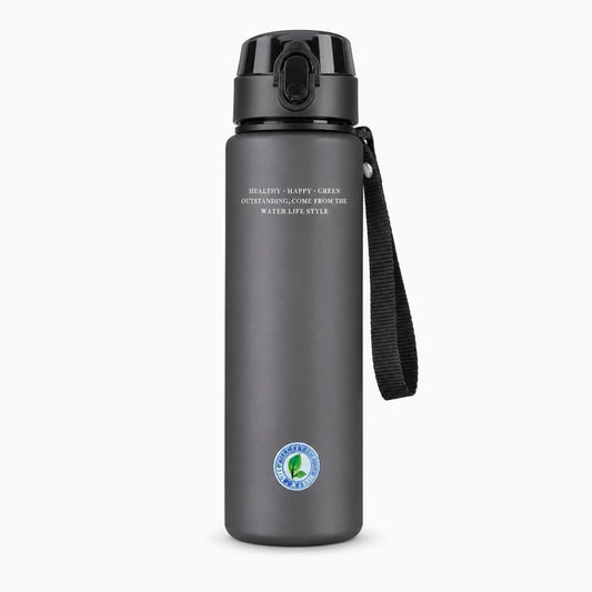 Gourde compacte 400 ml avec bouchon anti-fuite, coloris gris pour le sport