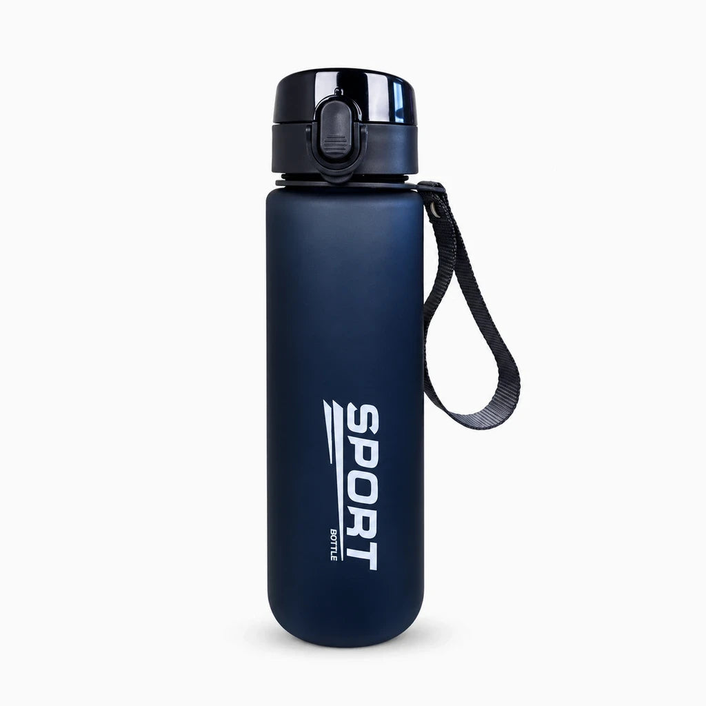 Gourde de 400 ml bleu marine, légère et facile à nettoyer pour trajets courts
