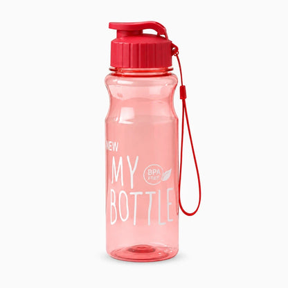 Bouteille réutilisable aux huit coloris: violet, rouge, vert fluo, rose, bleu, noir et jaune