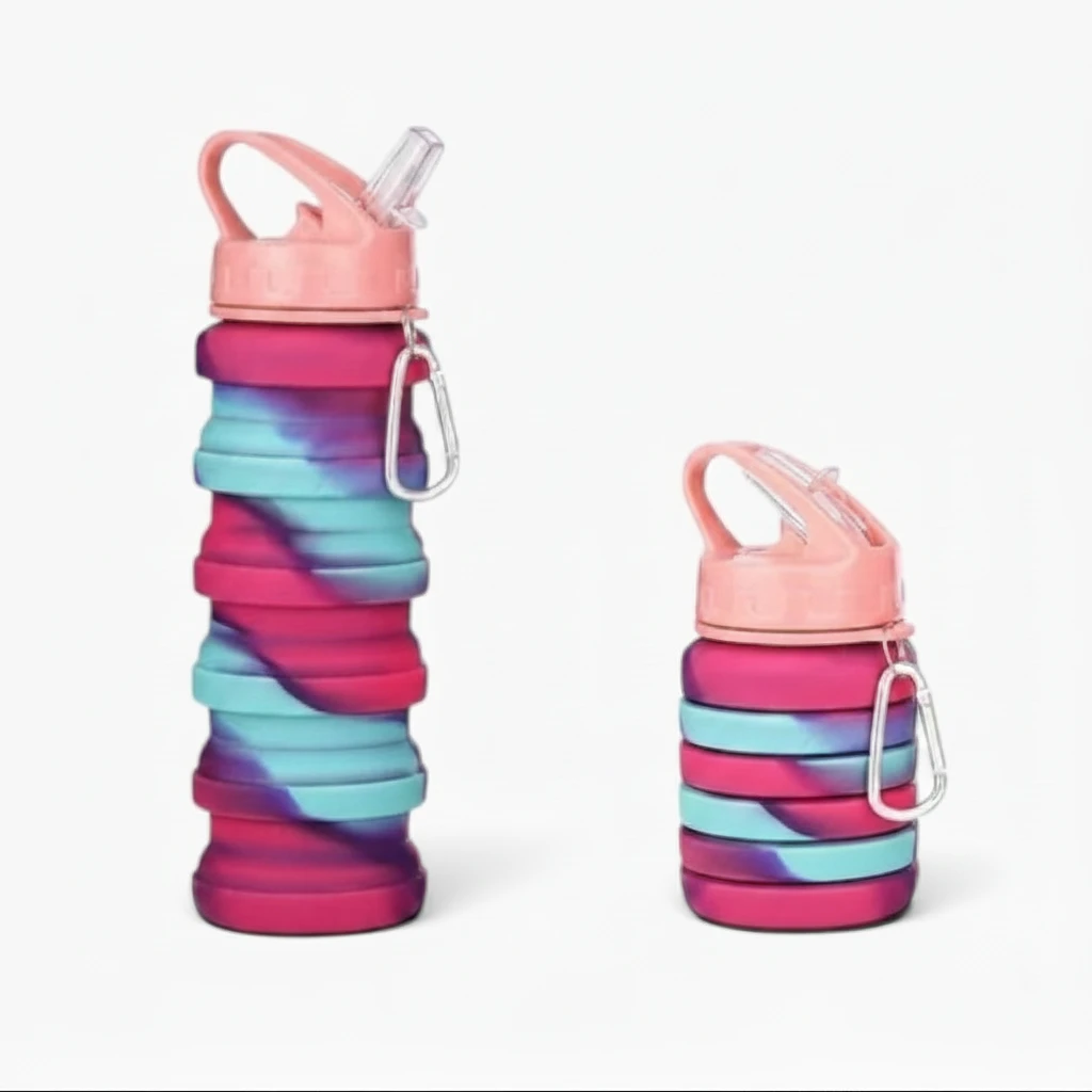 Conteneur d'eau pliable en silicone alimentaire robuste