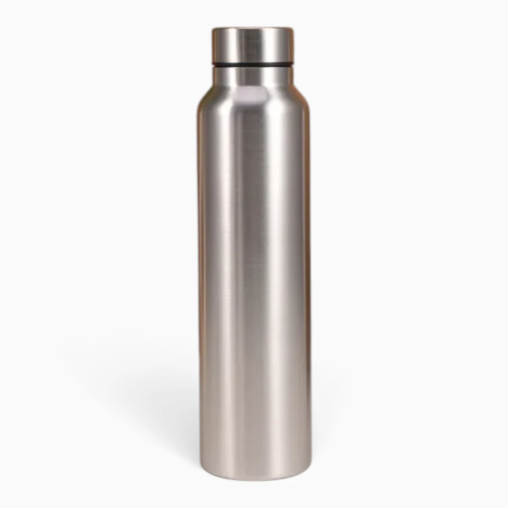 Gourde running 1000 ml en acier inoxydable avec design allongé épuré