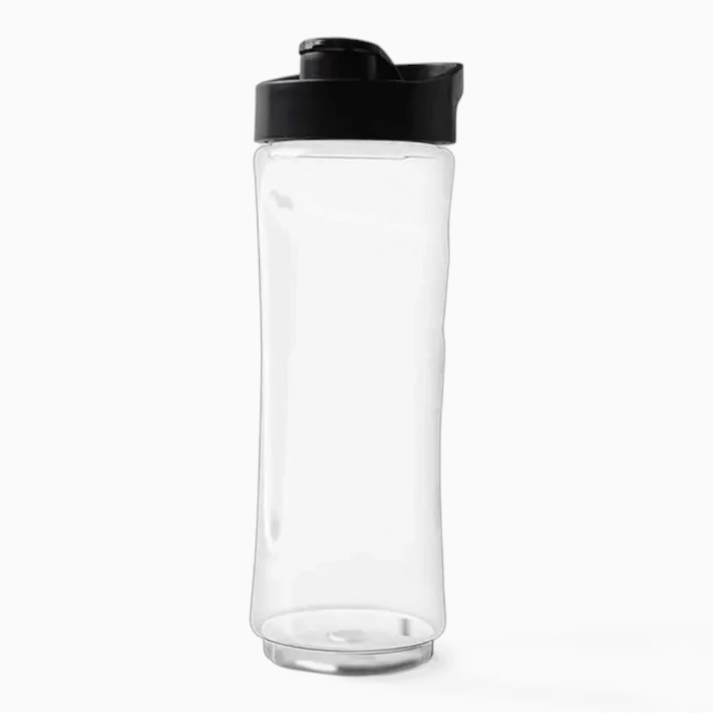 Bouteille à smoothie transparent avec capuchon anti-fuite intégré