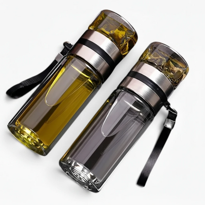 Bouteille infuseur thé verre borosilicate double isolation thermique