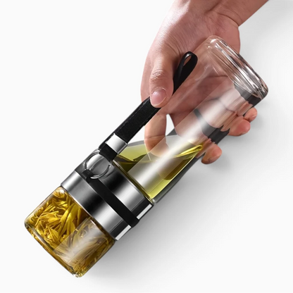 Gourde a thé 500 ml compartiment filtre intégré pour infusion progressive