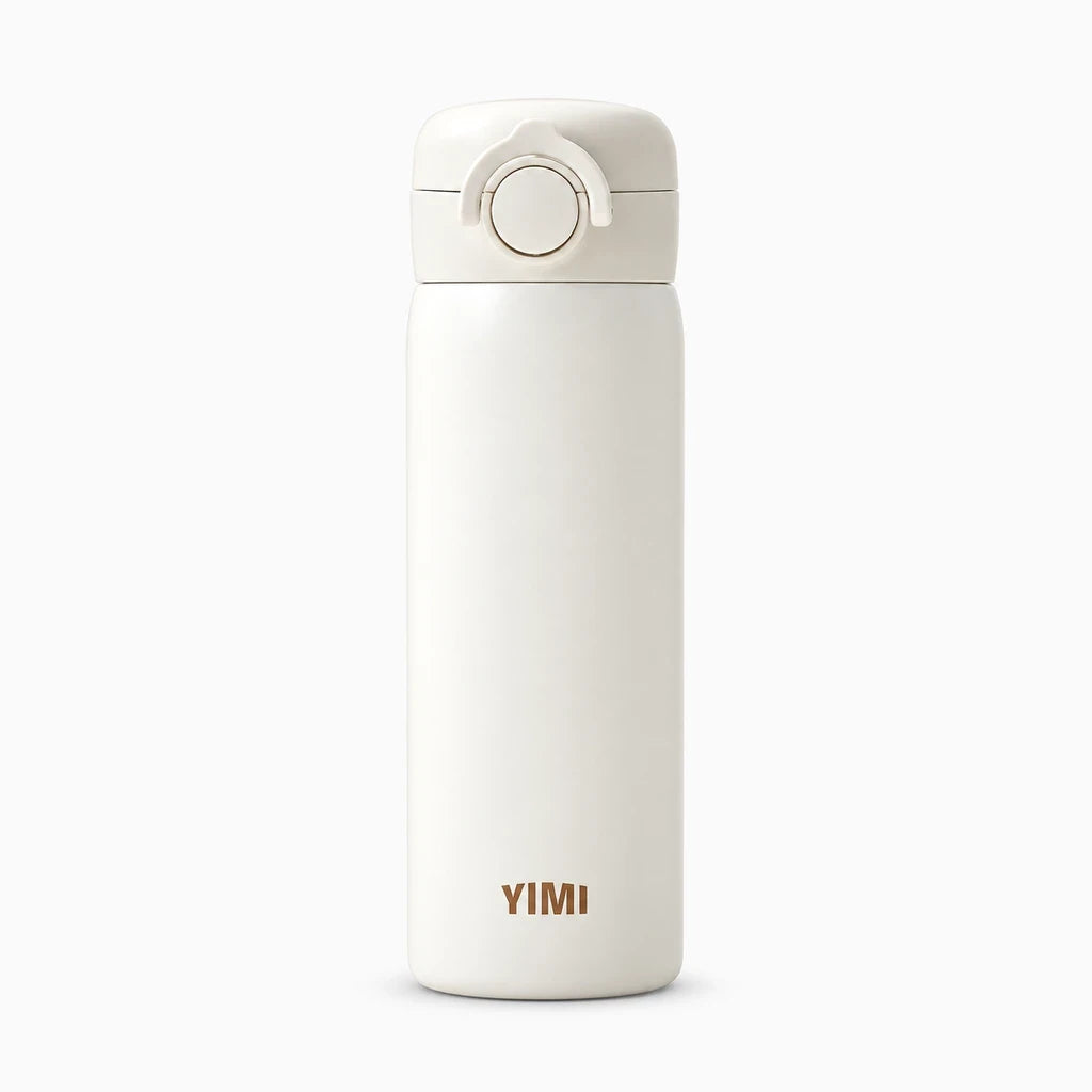 Gourde thermique 500 ml en acier inoxydable avec double paroi isolante et couvercle-gobelet