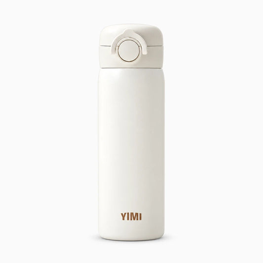 Gourde thermique 500 ml en acier inoxydable avec double paroi isolante et couvercle-gobelet
