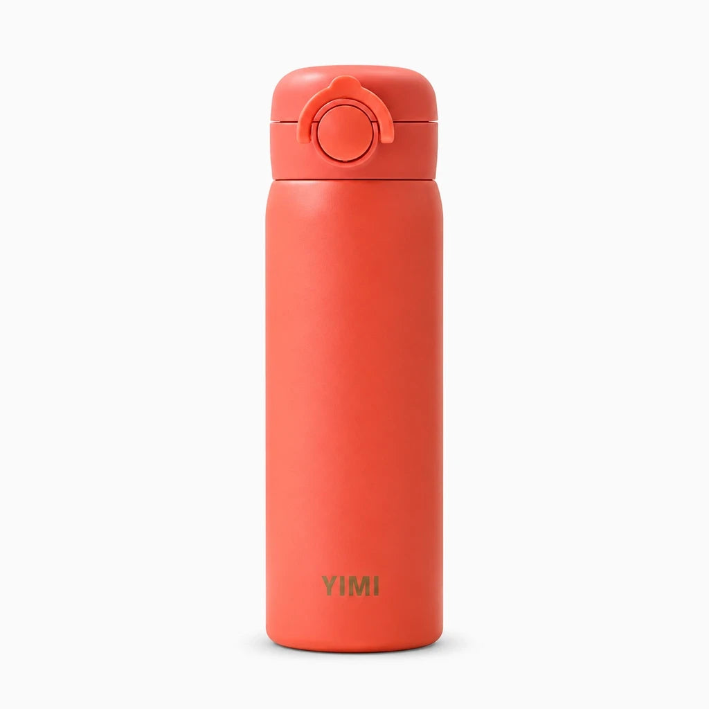 Gourde thermique fermée affichant sa capacité de 500 ml et son design épuré