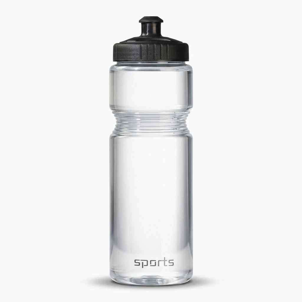 Gourde vélo route 750 ml en polypropylène transparent avec bouchon étanche