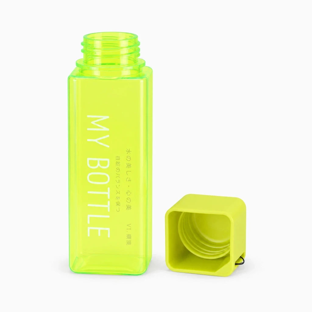 Bouteille boisson lactée carrée multicolore, 8 teintes disponibles