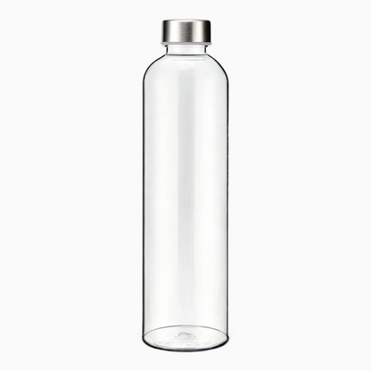 Grande gourde de 1000 ml en plastique transparent avec bouchon vissé, idéale pour le sport et les activités en plein air