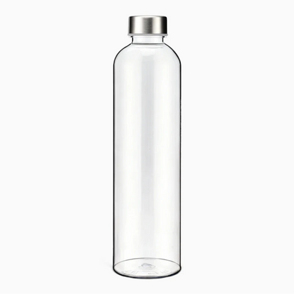 Grande gourde de sport 1000 ml avec fond stable et corps transparent permettant de suivre le niveau d'hydratation