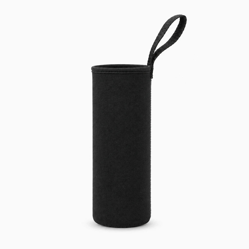 Housse gourde compacte noire adaptable à différentes contenances