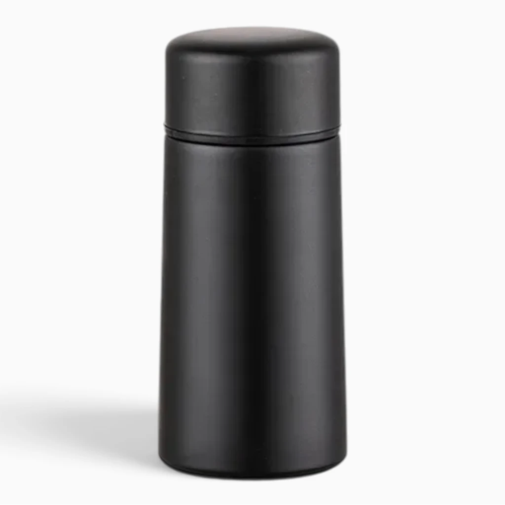 Mini gourde isotherme 160 ml en acier inoxydable, design compact pour poche