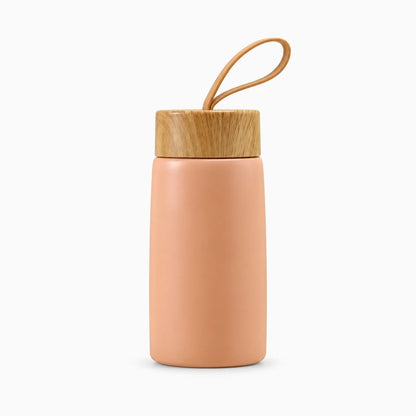Mug thermos 280 ml gris en acier inoxydable, résistant aux chocs