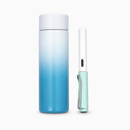 Thermos mini bleu marine pour café, thé et boissons chaudes en déplacement