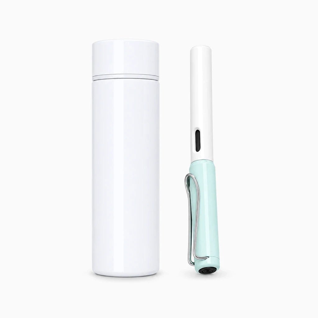 Mini thermos café multicolore avec paroi isotherme, format poche et sac