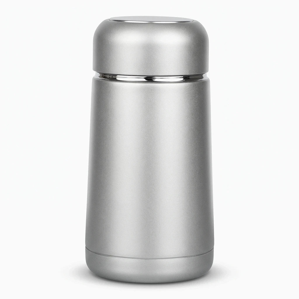 Petite gourde isotherme 350 ml en acier inoxydable vert avec bouchon hermétique