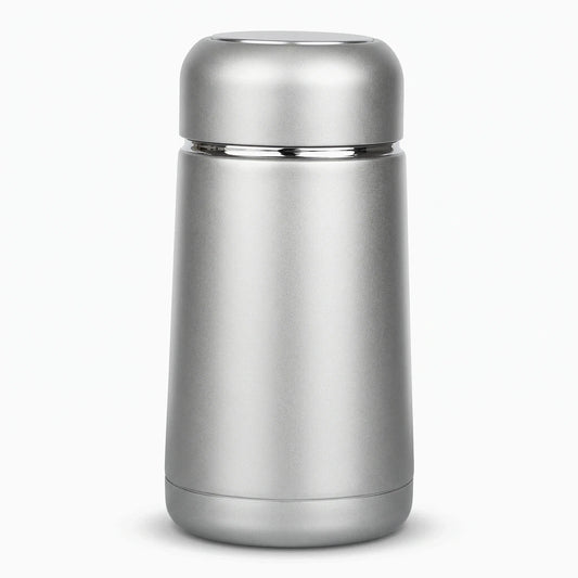 Petite gourde isotherme 350 ml en acier inoxydable vert avec bouchon hermétique