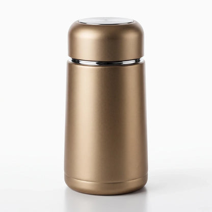 Gourde isotherme dorée 350 ml à bouchon refermable pour trajets courts