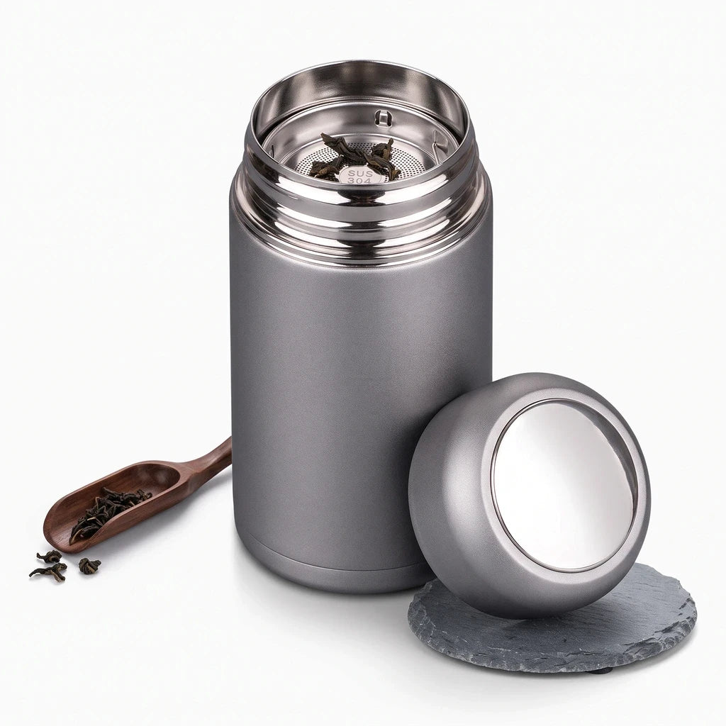 Gourde compacte 350 ml à bouchon étanche, design épuré en finition mate et brillante