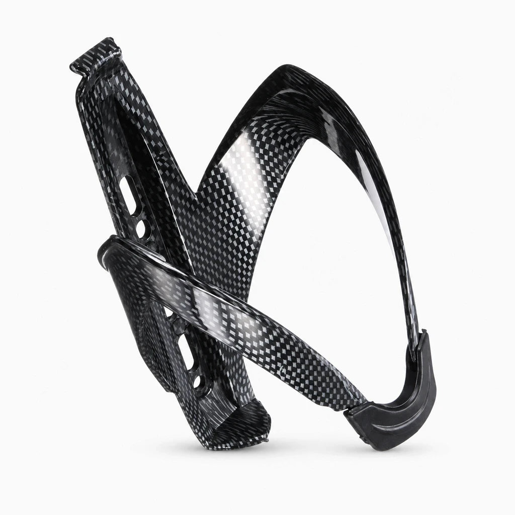 Porte bidon vélo route en fibre de carbone fixé sur cadre de vélo