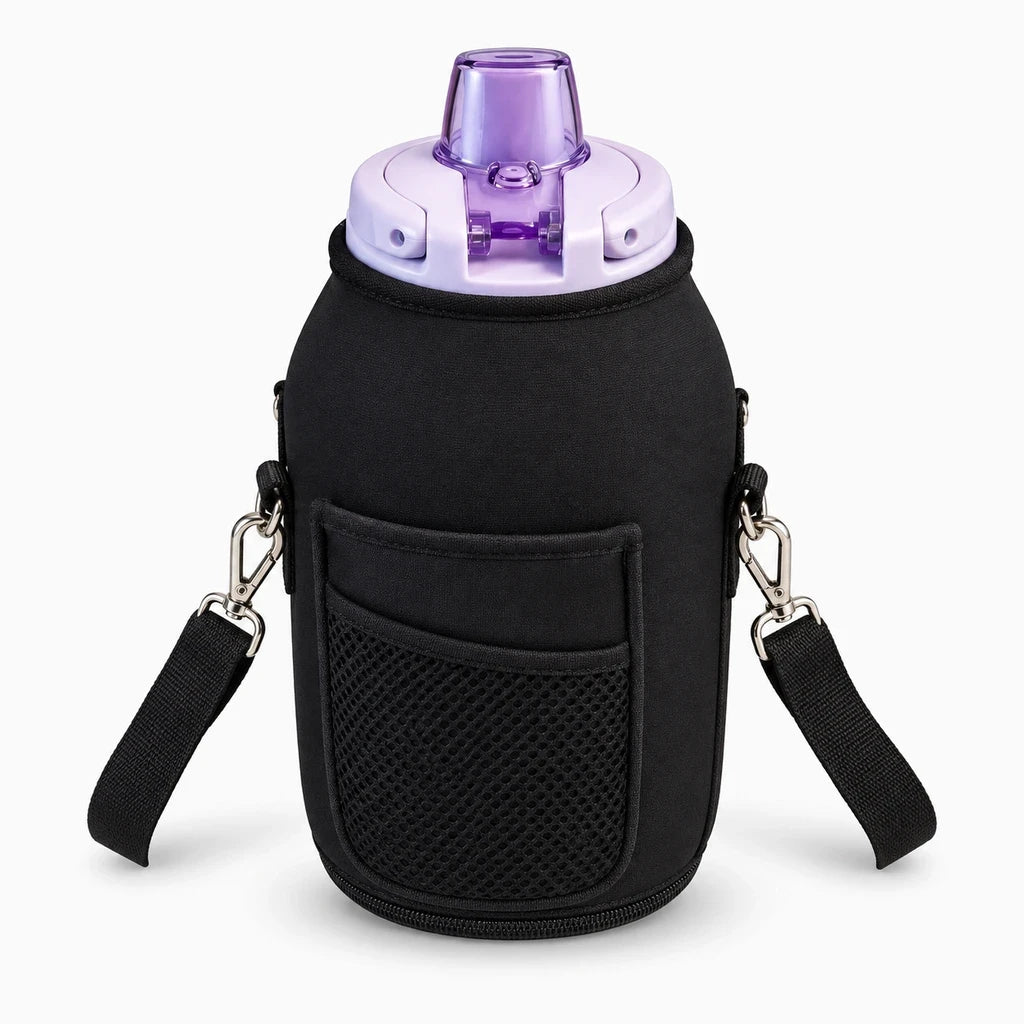 Porte bouteille isotherme porté en bandoulière, compatible avec grandes contenances