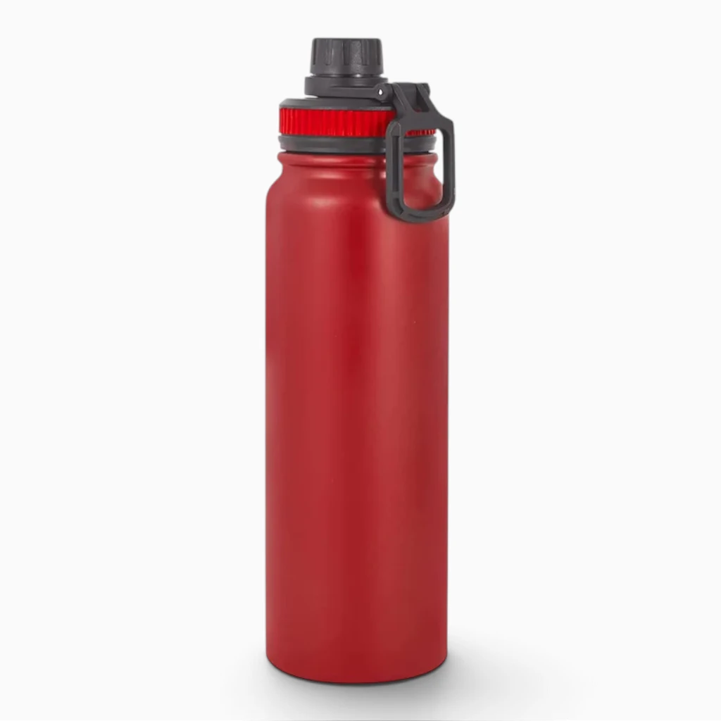 Flacon sous vide 1 litre avec corps lisse en acier inoxydable
