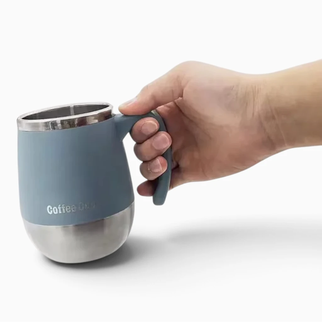 Section transversale montrant la double paroi isolante du thermos café
