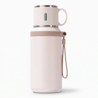 Tasse thermos professionnel blanc fermée, isolant thermique pour boissons chaudes